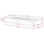 sengeramme 100x200 cm massivt træ sort