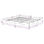 sengeramme 200x200 cm massivt træ hvid