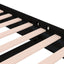 sengeramme 135x190 cm Double massivt fyrretræ sort