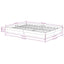 sengeramme 140x190 cm massivt træ sort