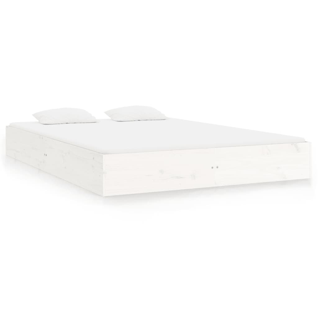 sengeramme 160x200 cm massivt træ hvid