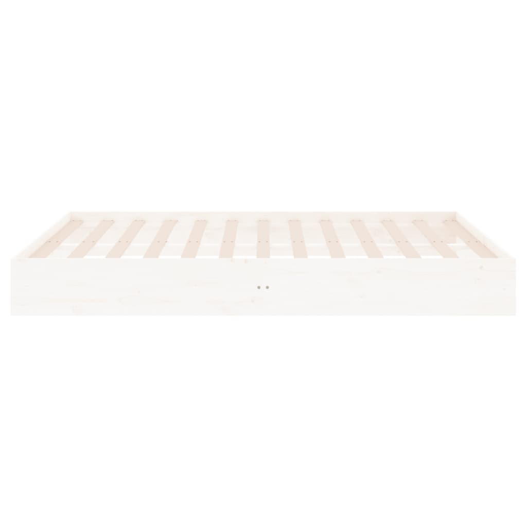 sengeramme 160x200 cm massivt træ hvid