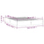 sengeramme 160x200 cm massivt træ hvid