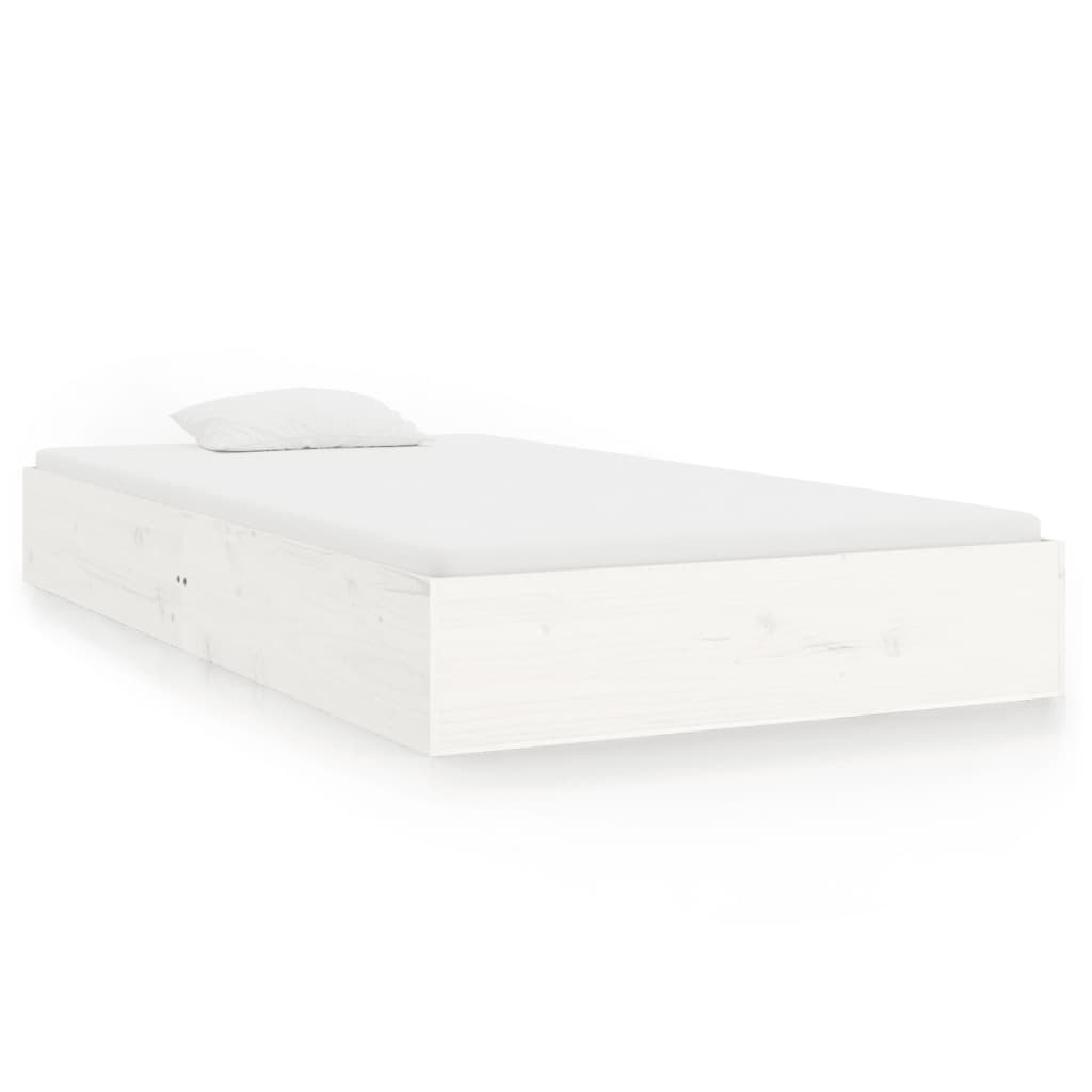 sengeramme 90x200 cm massivt træ hvid
