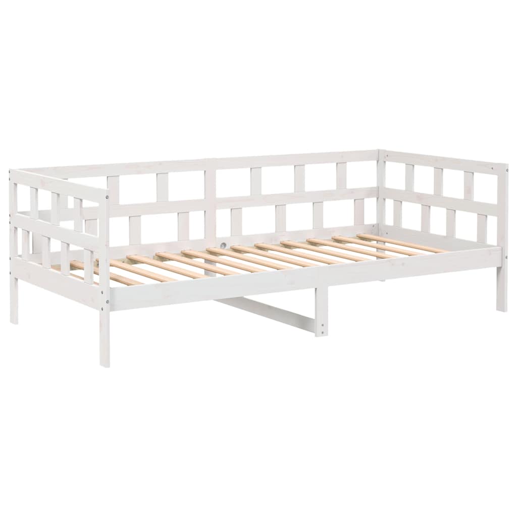 daybed 80x200 cm massivt fyrretræ hvid