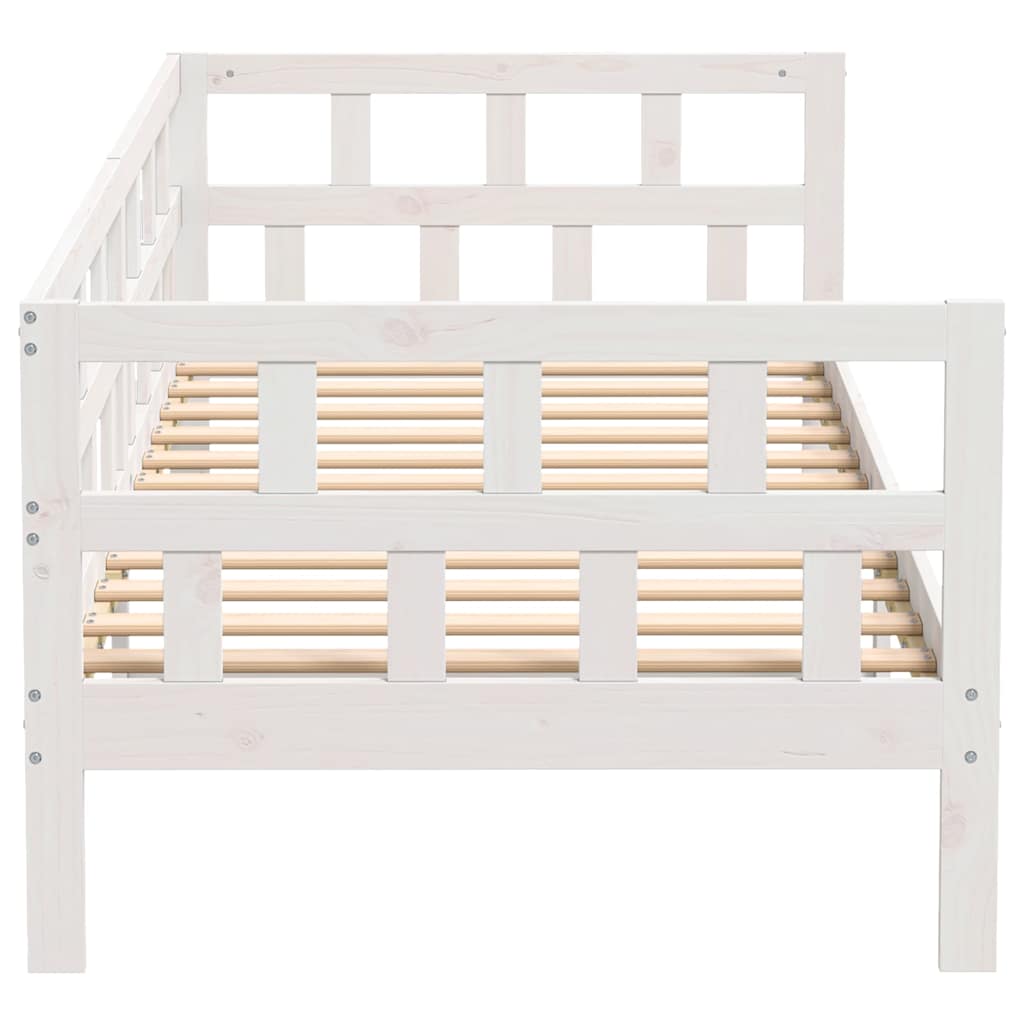 daybed 80x200 cm massivt fyrretræ hvid