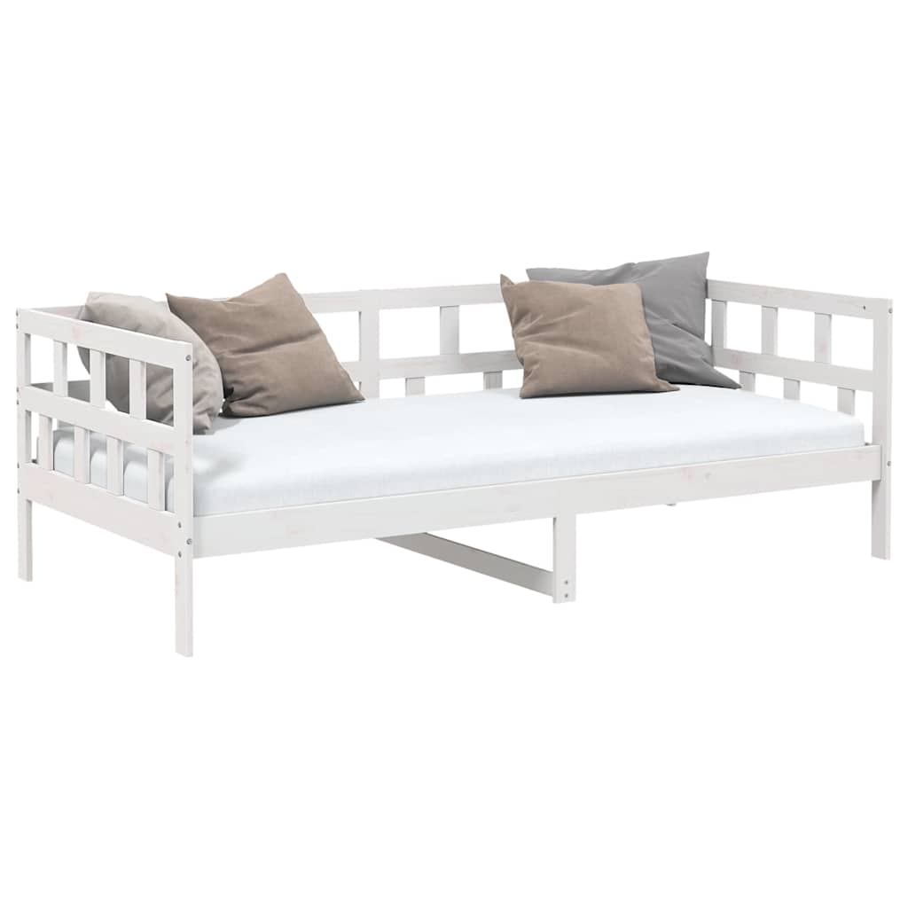 daybed 90x190 cm massivt fyrretræ hvid