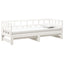 daybed med udtræk 2x(90x200) cm massivt fyrretræ hvid