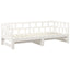 daybed med udtræk 2x(90x200) cm massivt fyrretræ hvid