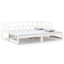 daybed med udtræk 2x(80x200) cm massivt fyrretræ hvid