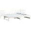 daybed med udtræk 2x(90x190) cm massivt fyrretræ hvid