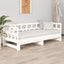 daybed med udtræk 2x(90x190) cm massivt fyrretræ hvid