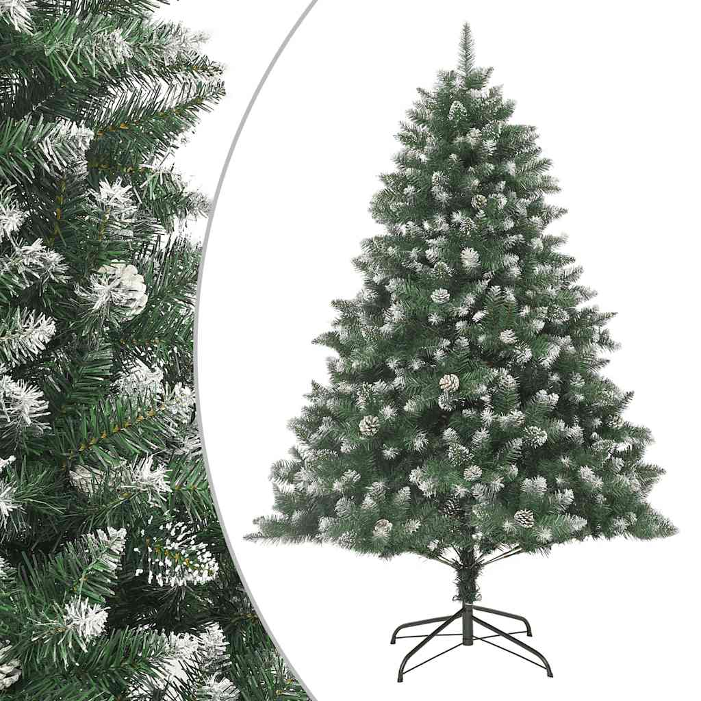 kunstigt juletræ med juletræsfod 180 cm PVC