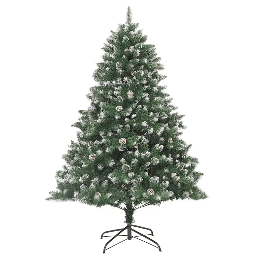 kunstigt juletræ med juletræsfod 180 cm PVC