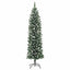kunstigt smalt juletræ med juletræsfod 180 cm PVC