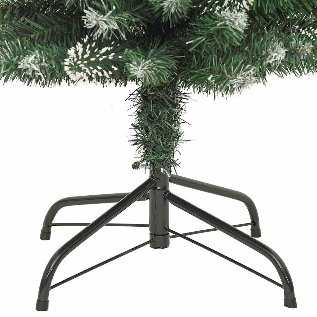 kunstigt smalt juletræ med juletræsfod 180 cm PVC