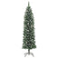kunstigt smalt juletræ med juletræsfod 240 cm PVC