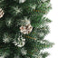 kunstigt smalt juletræ med juletræsfod 240 cm PVC