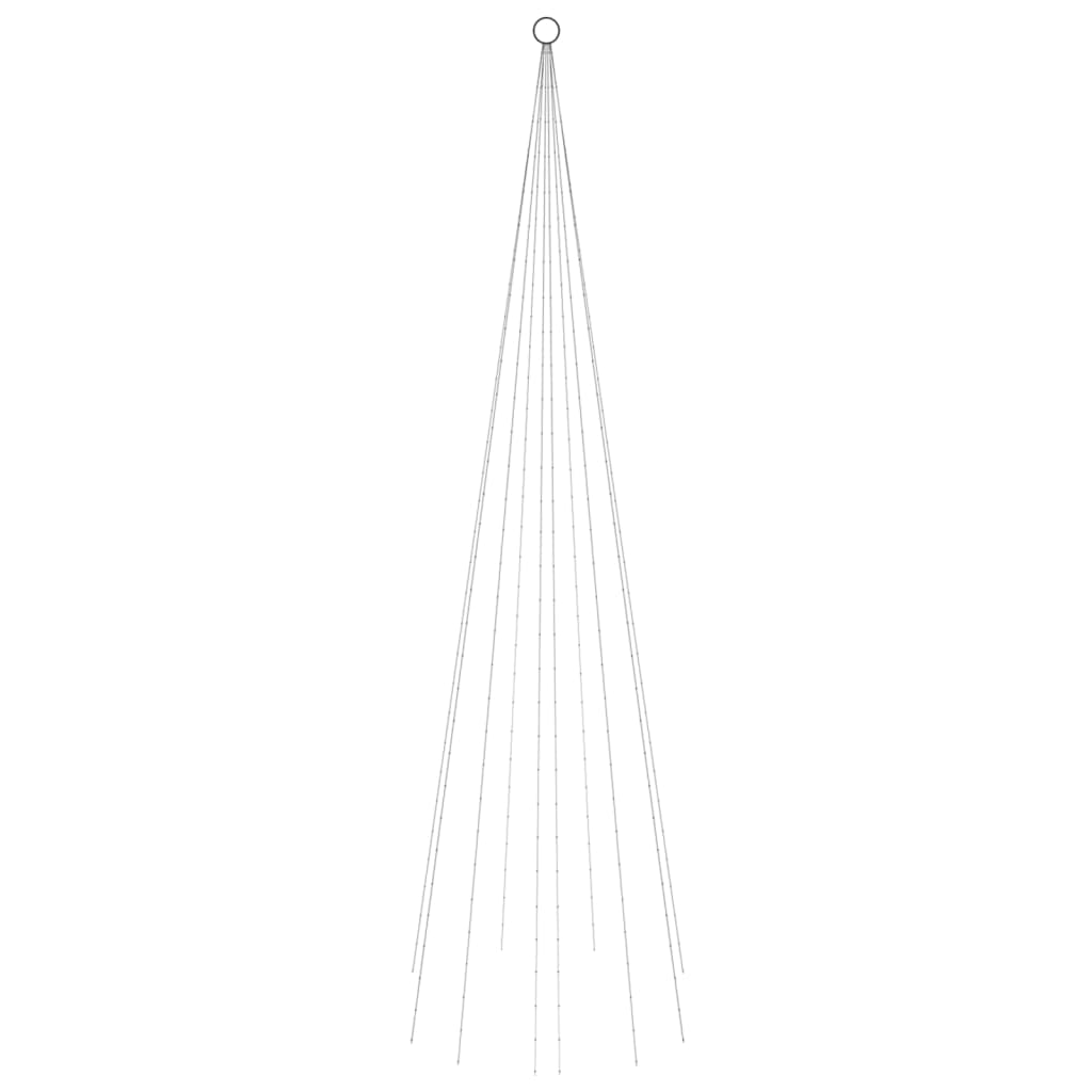juletræ til flagstang 310 LED'er 300 cm blåt lys