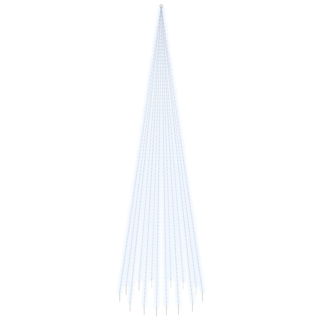 juletræ til flagstang 1134 LED'er 800 cm koldt hvidt lys