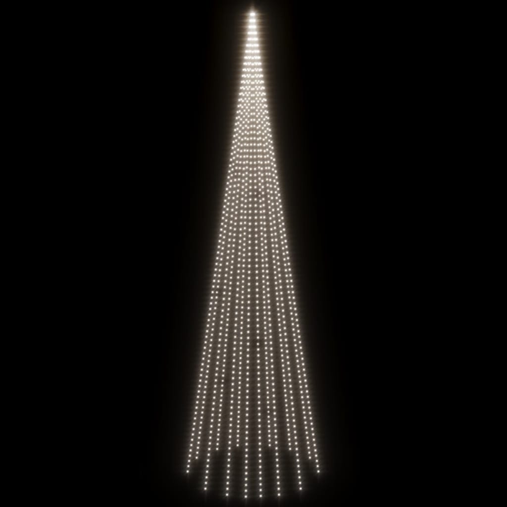 juletræ til flagstang 1134 LED'er 800 cm koldt hvidt lys