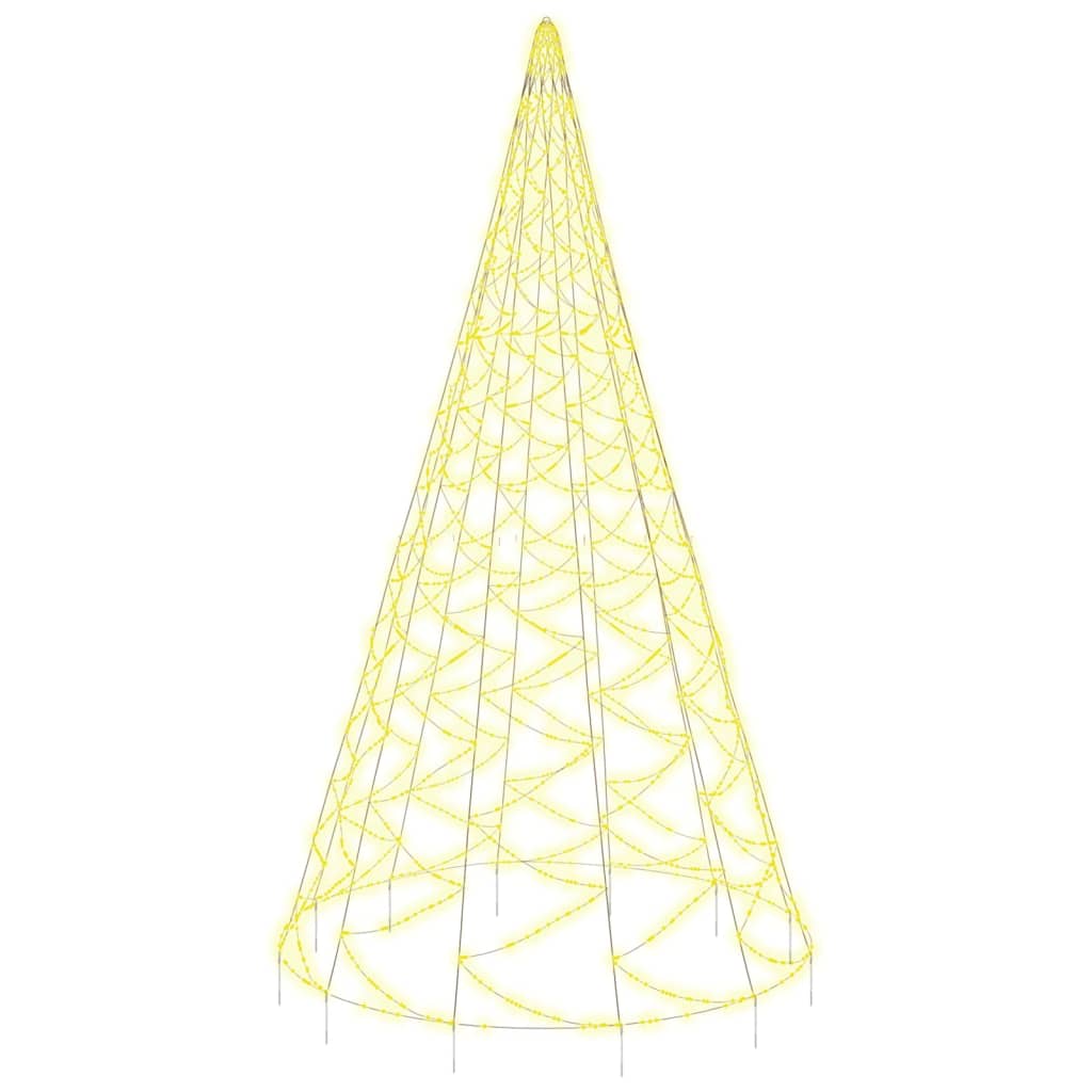 juletræ til flagstang 3000 LED'er 800 cm varmt hvidt lys