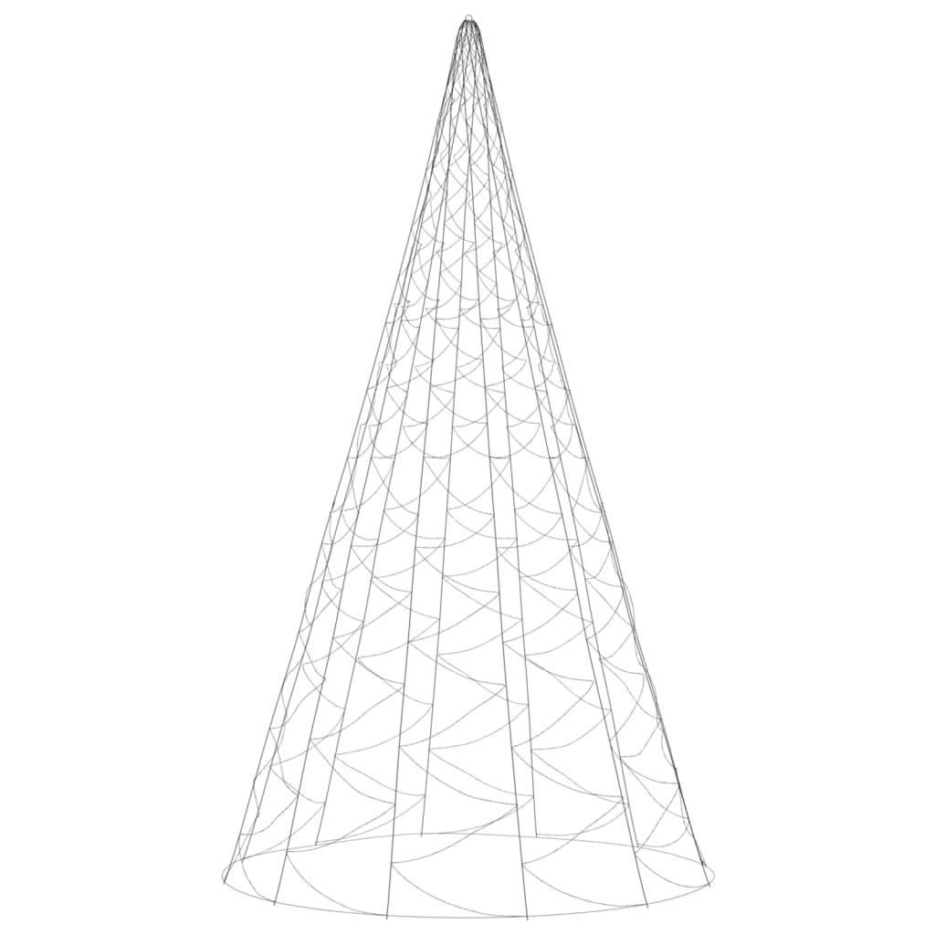 juletræ til flagstang 3000 LED'er 800 cm varmt hvidt lys