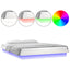 sengeramme med LED 180x200 cm super kingsize massivt træ hvid