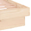 sengeramme med LED 75x190 cm Small Single massivt træ