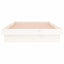 sengeramme med LED-lys 75x190 cm Small Single massivt træ hvid