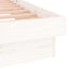 sengeramme med LED-lys 75x190 cm Small Single massivt træ hvid