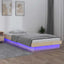 sengeramme med LED 90x190 cm Single massivt træ