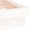sengeramme med LED-lys 90x190 cm Single massivt træ hvid