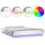 sengeramme med LED-lys 140x190 cm massivt træ hvid