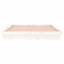 sengeramme med LED-lys 140x190 cm massivt træ hvid