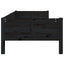 daybed massivt fyrretræ sort 90x190 cm