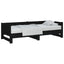 daybed med udtræk 2x(90x200) cm massivt fyrretræ sort