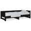 daybed med udtræk 2x(90x190) cm massivt fyrretræ sort