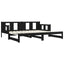 daybed med udtræk 2x(90x190) cm massivt fyrretræ sort