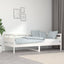 daybed 90x200 cm massivt fyrretræ hvid