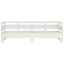 daybed med udtræk 2x(90x190) cm massivt fyrretræ hvid