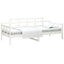 daybed 80x200 cm massivt fyrretræ hvid