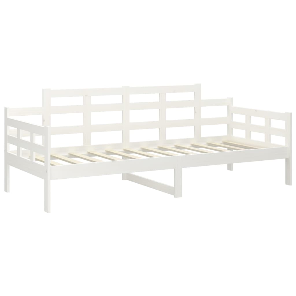 daybed 80x200 cm massivt fyrretræ hvid