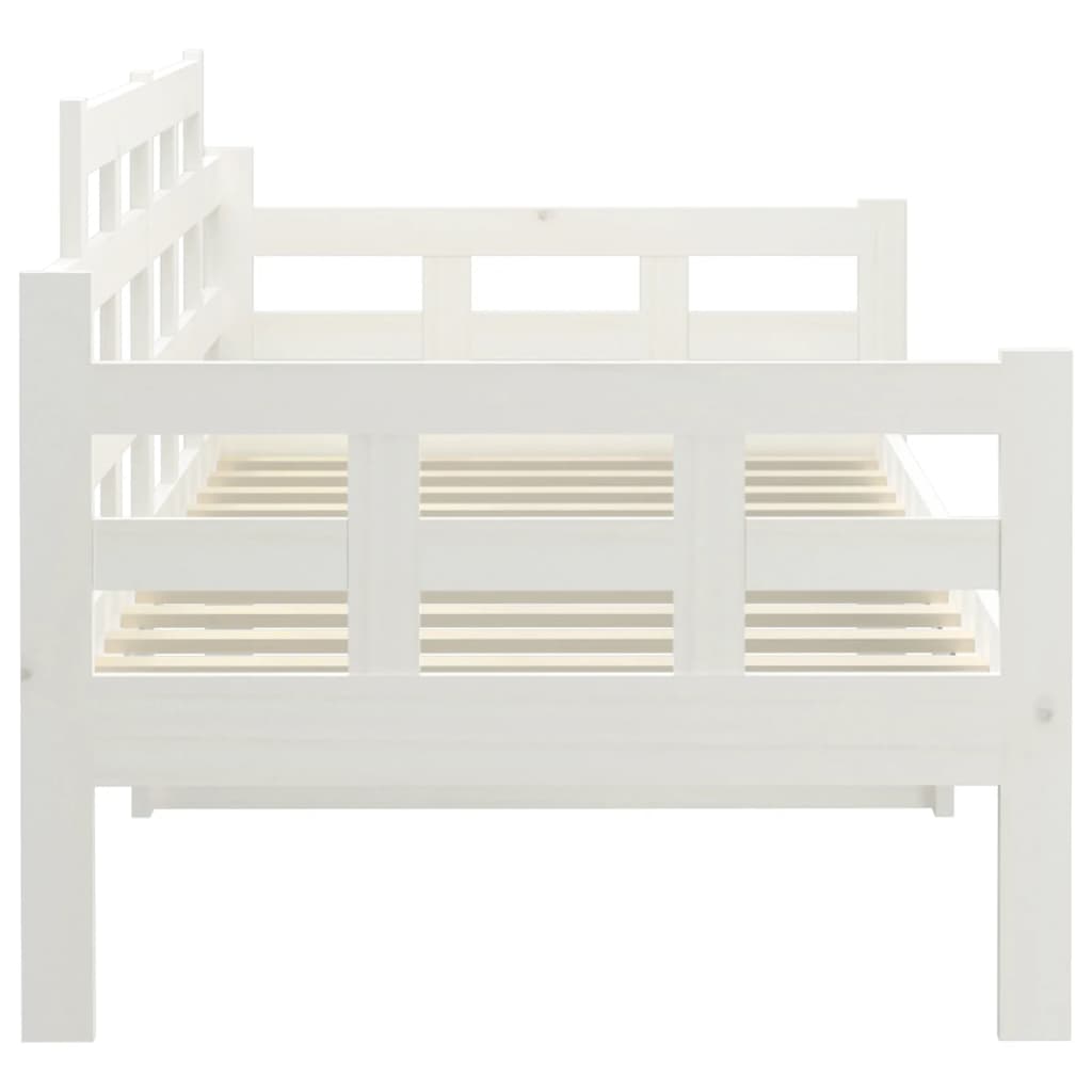 daybed massivt fyrretræ hvid 90x190 cm