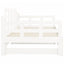 daybed med udtræk 2x(80x200) cm massivt fyrretræ hvid