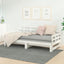 daybed med udtræk 2x(80x200) cm massivt fyrretræ hvid