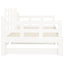 daybed med udtræk 2x(90x190) cm massivt fyrretræ hvid