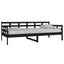 daybed 90x200 cm massivt fyrretræ sort