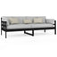 daybed 80x200 cm massivt fyrretræ sort