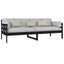 daybed 80x200 cm massivt fyrretræ sort